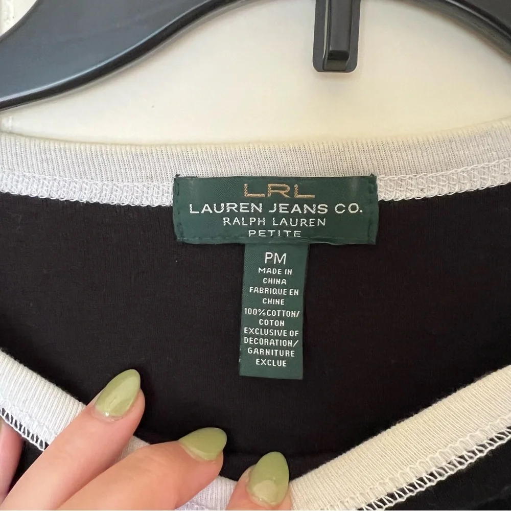 Lauren Jeans Co. Black and White Knit Top - Picture 4 of 5